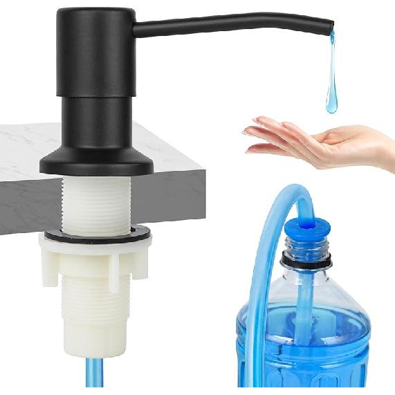 Soap Dispenser for Kitchen Sink(Brushed Nickel),Stainless Steel Countertop Dish Soap Dispenser Pump with 47 Extension Tube kit матовий чорний колір
Soap Dispenser for Kitchen Sink(Brushed Nickel),Stainless Steel Countertop Dish Soap Dispenser Pump with 47 Extension Tube kit матовий чорний колір
