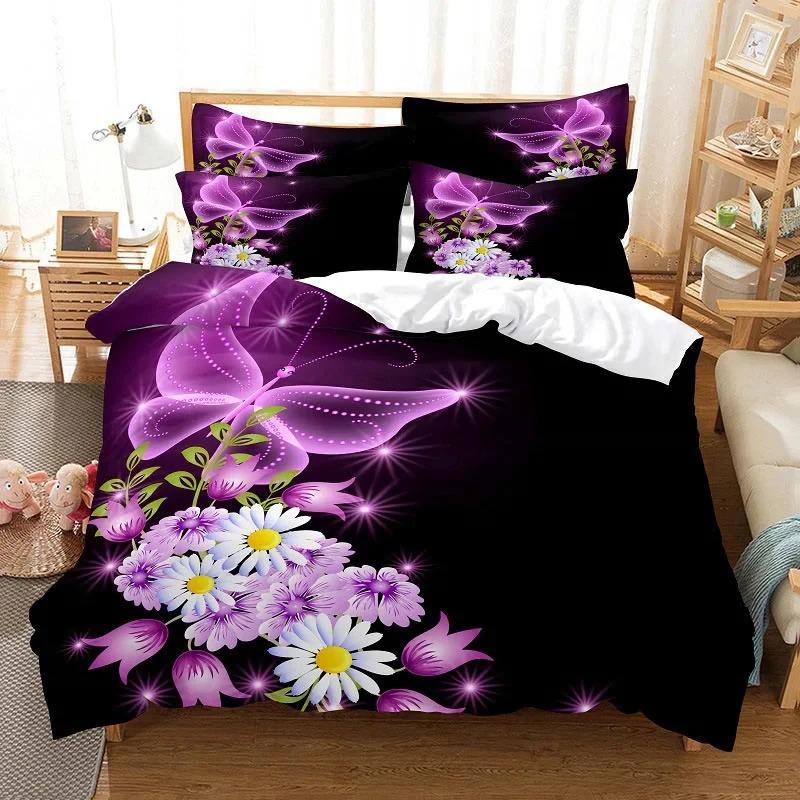 Purple Bedding Set Duvet Cover Bed Quilt Pillow Case 3D Comforter Lavender Butterfly Double Full King Queen Twin Single 2/3PCS (135x200cm)
Purple Bedding Set Duvet Cover Bed Quilt Pillow Case 3D Comforter Lavender Butterfly Double Full King Queen Twin Single 2/3PCS (135x200cm)