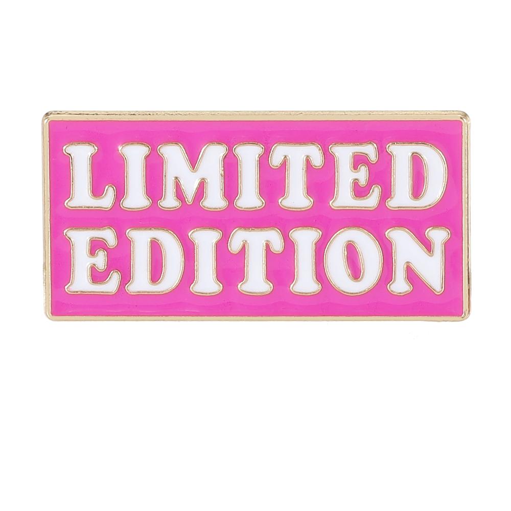 Funny Letter Limited Edition Enamel Brooches Pink Words Golden Pins Women Girls Backpack Bag Dress Badge Jewelry
Funny Letter Limited Edition Enamel Brooches Pink Words Golden Pins Women Girls Backpack Bag Dress Badge Jewelry