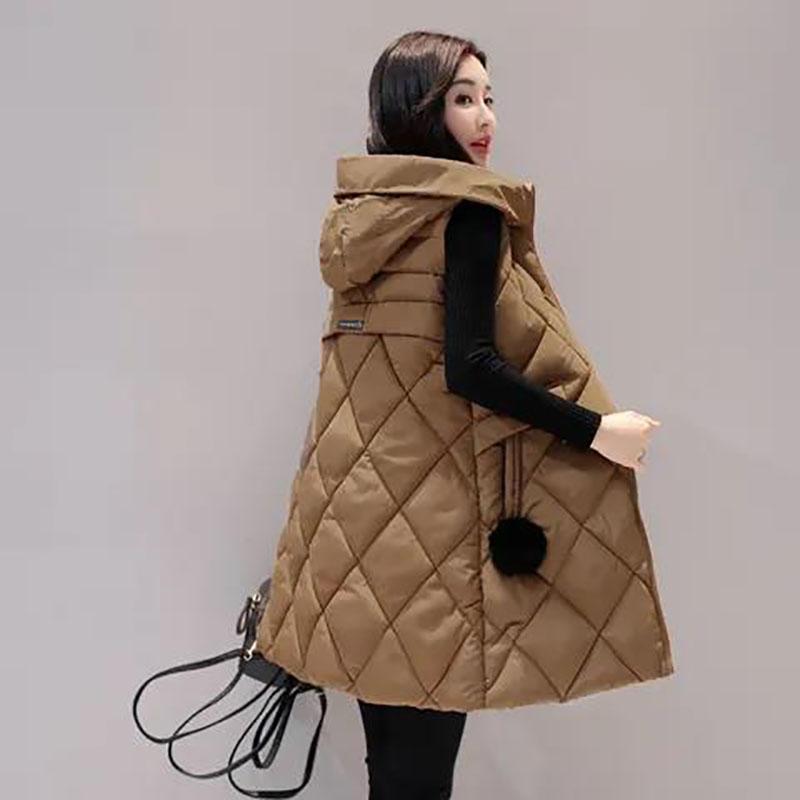 Женская пуховая хлопковая жилетка с капюшоном, зимняя утепленная теплая куртка без рукавов L коричневый
Женская пуховая хлопковая жилетка с капюшоном, зимняя утепленная теплая куртка без рукавов L коричневый