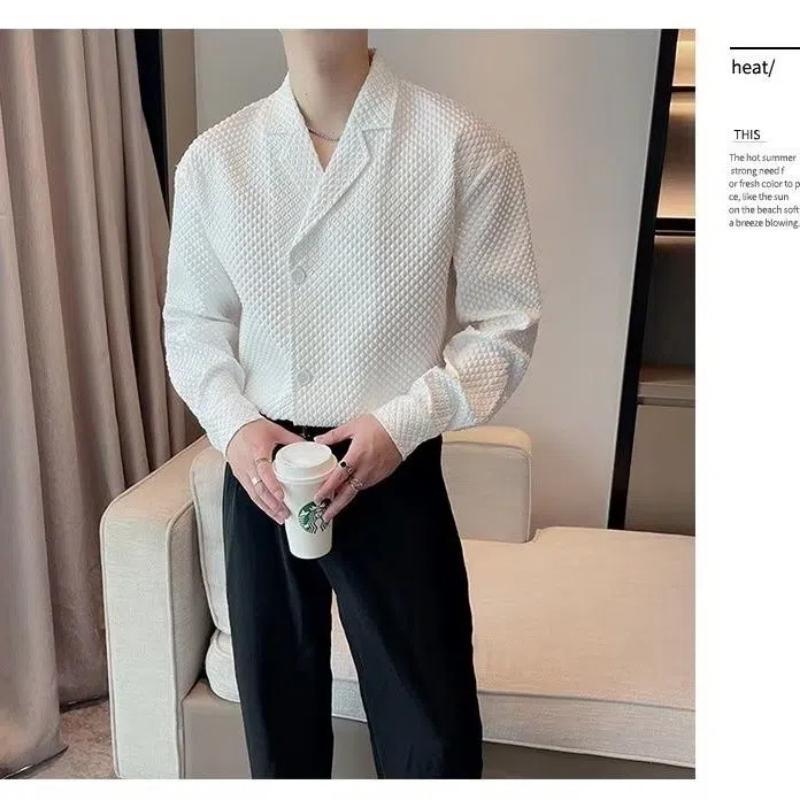 Spring Autumn New Fashion Tailored Collar Long Sleeve Solid Cardigan Men s Clothing Korean Loose Trend All-match Hip Hop Shirts M чёрный
Spring Autumn New Fashion Tailored Collar Long Sleeve Solid Cardigan Men s Clothing Korean Loose Trend All-match Hip Hop Shirts M чёрный