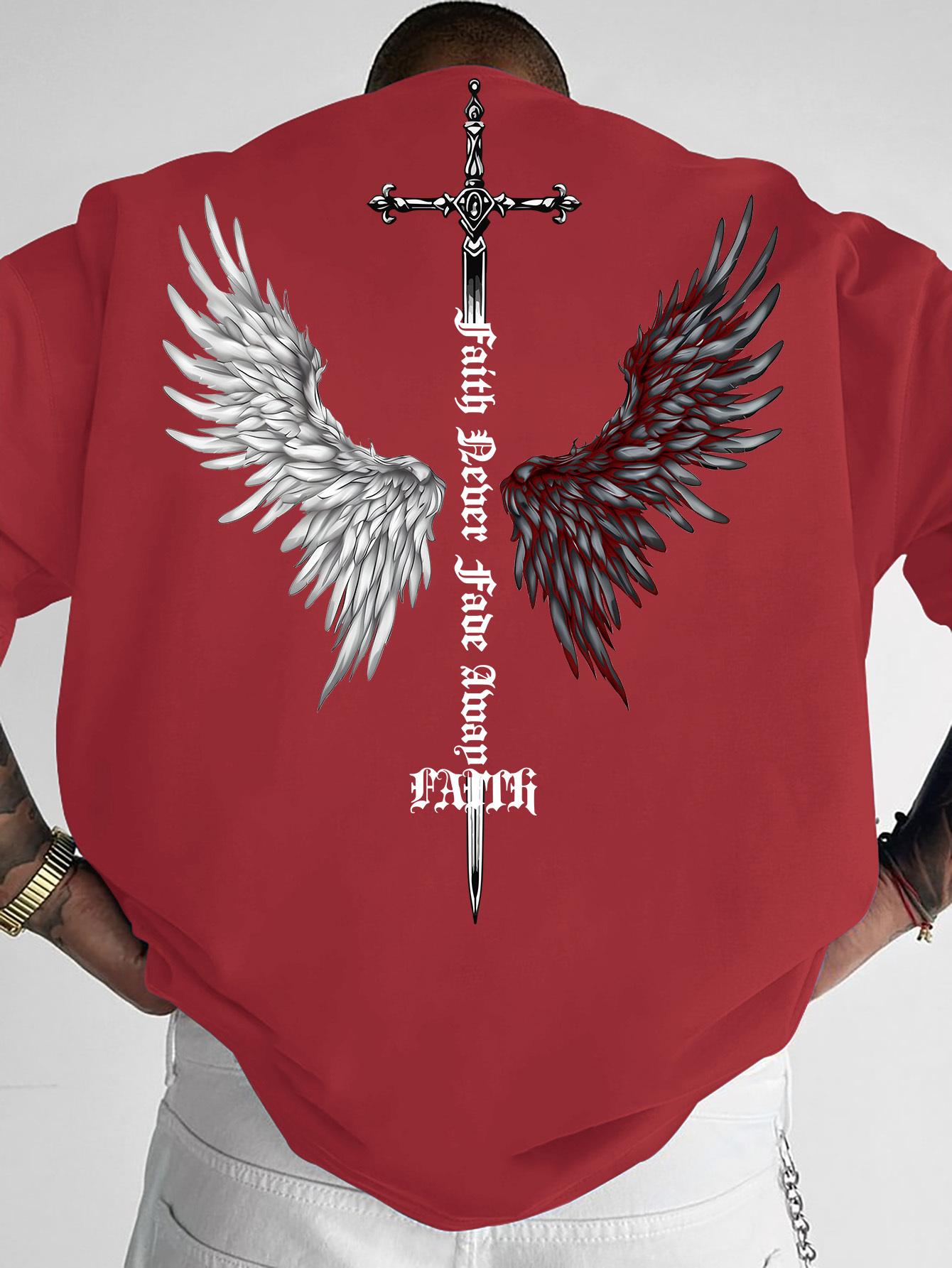 Divine Sword Wing Element Print Design Summer 100 Cotton Mens TShirt Street Fashion Trend Mens Short Sleeve Shirt 3XL
Divine Sword Wing Element Print Design Summer 100 Cotton Mens TShirt Street Fashion Trend Mens Short Sleeve Shirt 3XL