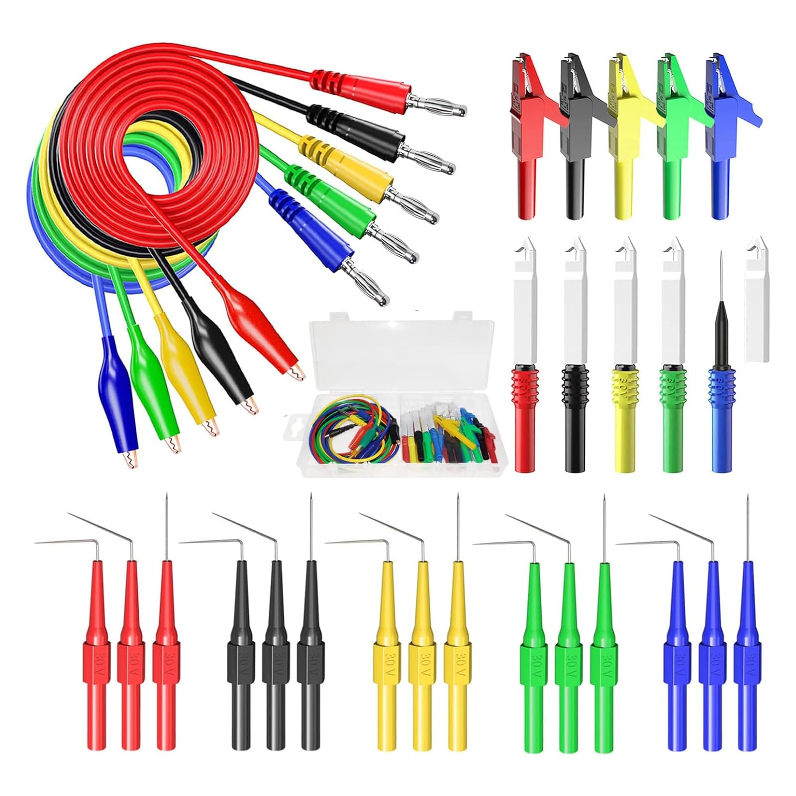Cleqee Automotive Back Probe 30 Pieces Banana Plug Copper Alligator Clips with Test Lead Alligator Insulated Needle Wire Piercing Automotive
Cleqee Automotive Back Probe 30 Pieces Banana Plug Copper Alligator Clips with Test Lead Alligator Insulated Needle Wire Piercing Automotive