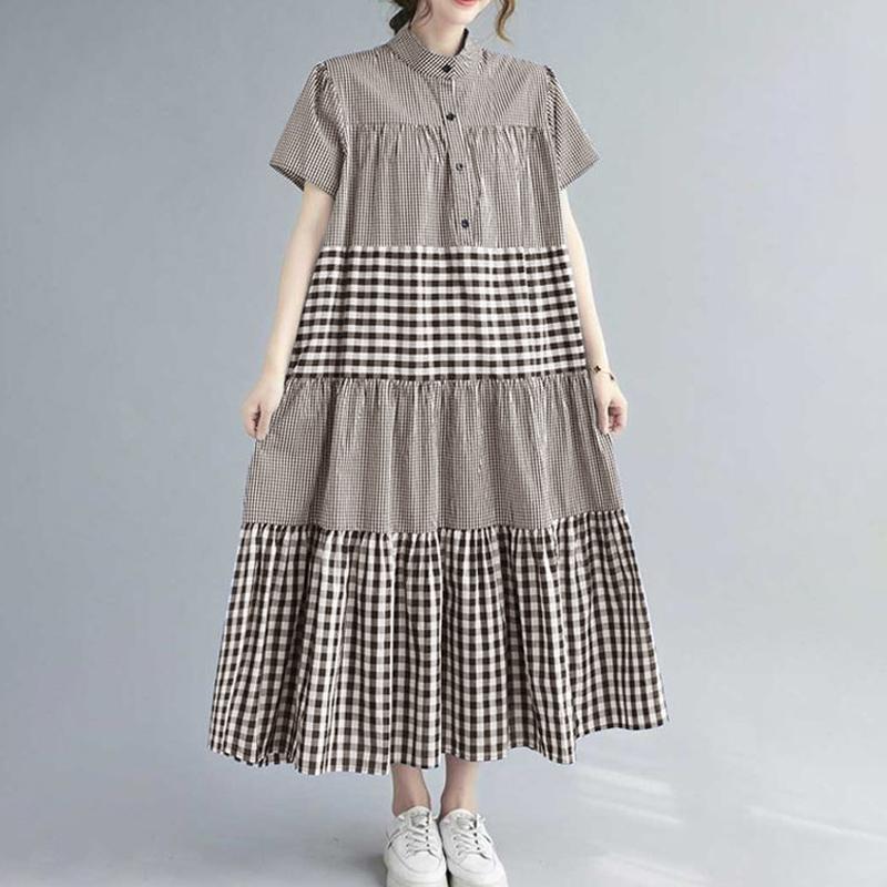 ZANZEA Женское повседневное платье-рубашка с отложным воротником и короткими рукавами в клетку 5XL
ZANZEA Женское повседневное платье-рубашка с отложным воротником и короткими рукавами в клетку 5XL