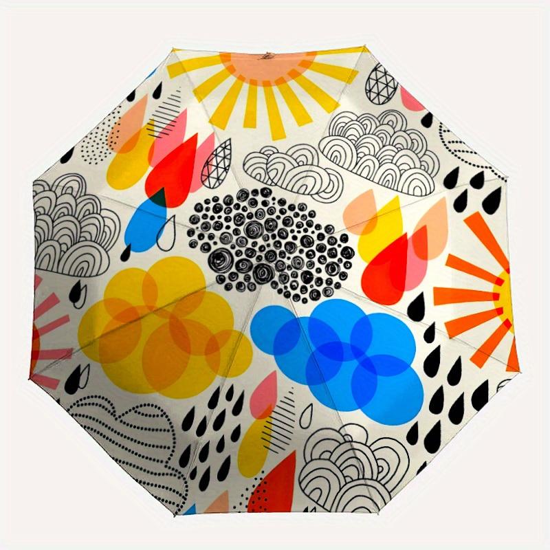 1pc Weather Patterns Automatic Folding Umbrella, Portable & Foldable Design with 8 Ribs, Casual Outdoor Accessory Halloween and Christmas gi
1pc Weather Patterns Automatic Folding Umbrella, Portable & Foldable Design with 8 Ribs, Casual Outdoor Accessory Halloween and Christmas gi