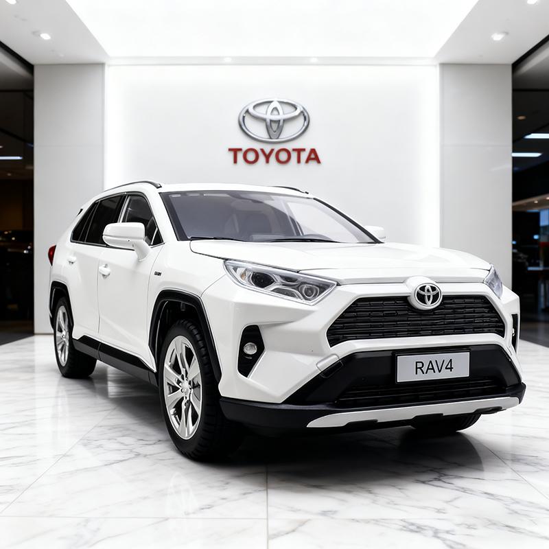 1:24 Toyota RAV4 SUV, литая игрушечная модель автомобиля из сплава, звук и свет, детские игрушки, коллекционные подарки на день рождения белый
1:24 Toyota RAV4 SUV, литая игрушечная модель автомобиля из сплава, звук и свет, детские игрушки, коллекционные подарки на день рождения белый