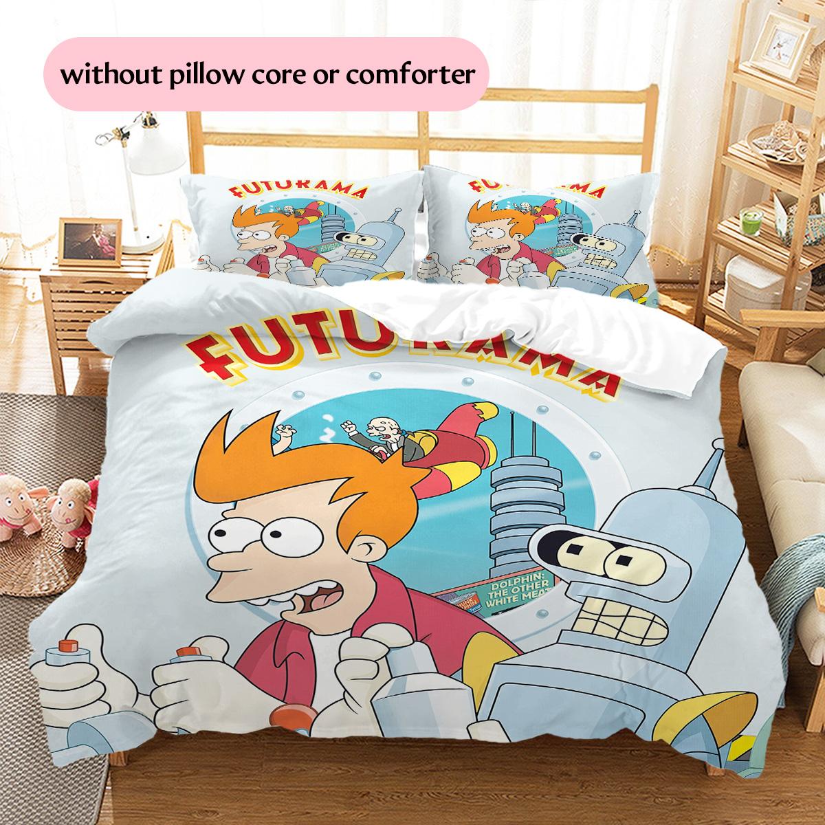 Futurama Pattern Bedding Quilt Set Home Decoration Gift (1 * duvet cover + 2 * pillowcase without core) 200x200cm
Futurama Pattern Bedding Quilt Set Home Decoration Gift (1 * duvet cover + 2 * pillowcase without core) 200x200cm