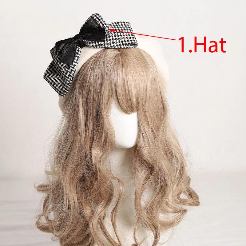 Lolita Plaid Big Bow Cute Beret Autumn Winte Beanie Cap Wool Hats Vintage Fascinator French Hats for Women Girls белый
Lolita Plaid Big Bow Cute Beret Autumn Winte Beanie Cap Wool Hats Vintage Fascinator French Hats for Women Girls белый