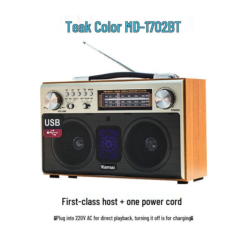 Vintage Wooden Bluetooth Desktop Radio for Seniors
Vintage Wooden Bluetooth Desktop Radio for Seniors