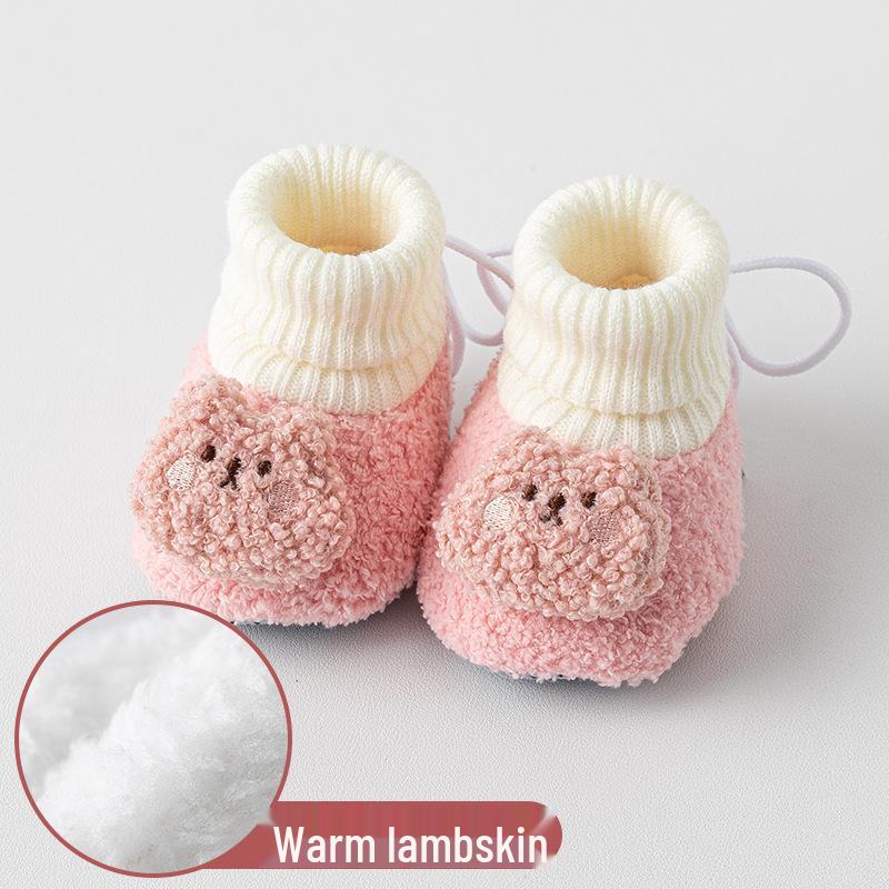 Warm Lambswool Fleece Baby Prewalker Shoes - Non-Slip, Thickened for Autumn/Winter M (Shoe length: 12CM, fits: 10.5-11.5CM) розовый
Warm Lambswool Fleece Baby Prewalker Shoes - Non-Slip, Thickened for Autumn/Winter M (Shoe length: 12CM, fits: 10.5-11.5CM) розовый