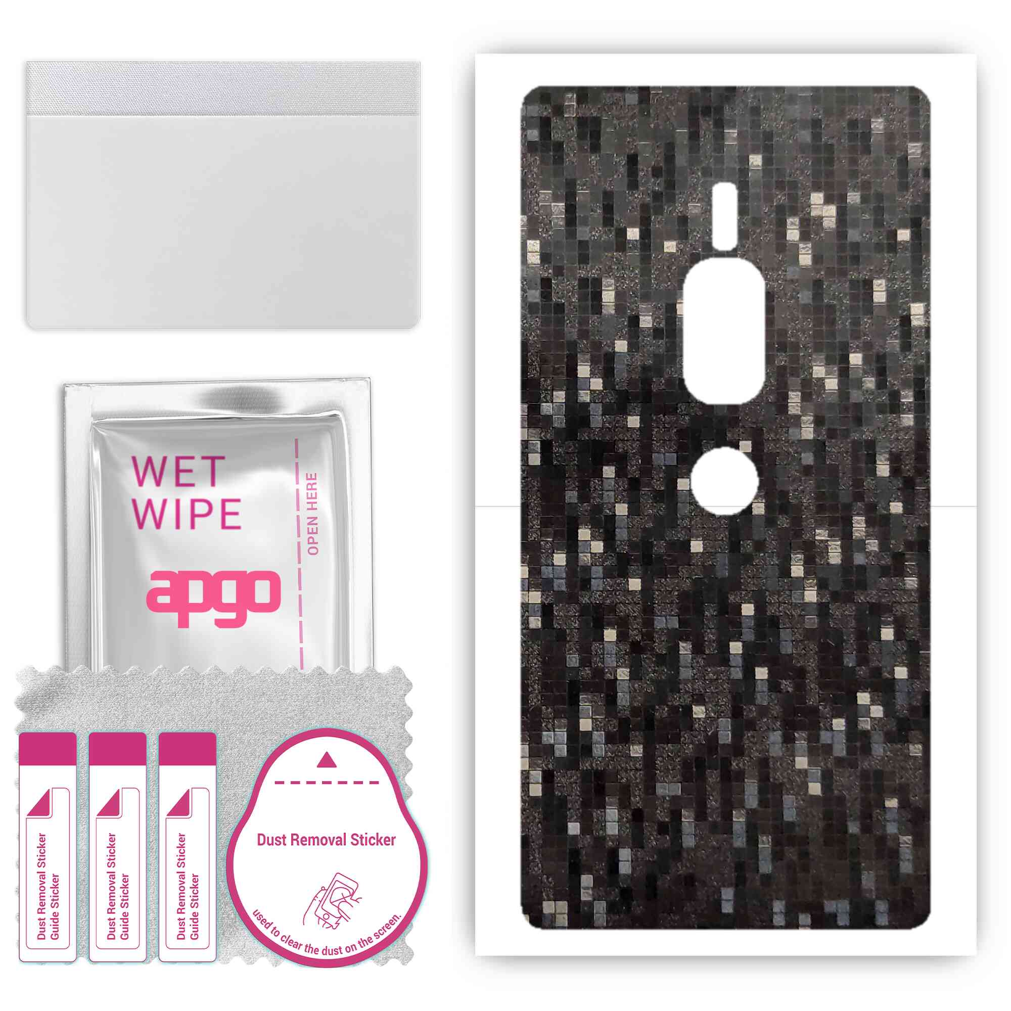 Apgo Protective Skin Sticker for the back compatible with Sony Xperia XZ2 Premium, Wrap Film, Foil, Vinyl - Pattern Carbon Black Pixel
Apgo Protective Skin Sticker for the back compatible with Sony Xperia XZ2 Premium, Wrap Film, Foil, Vinyl - Pattern Carbon Black Pixel
