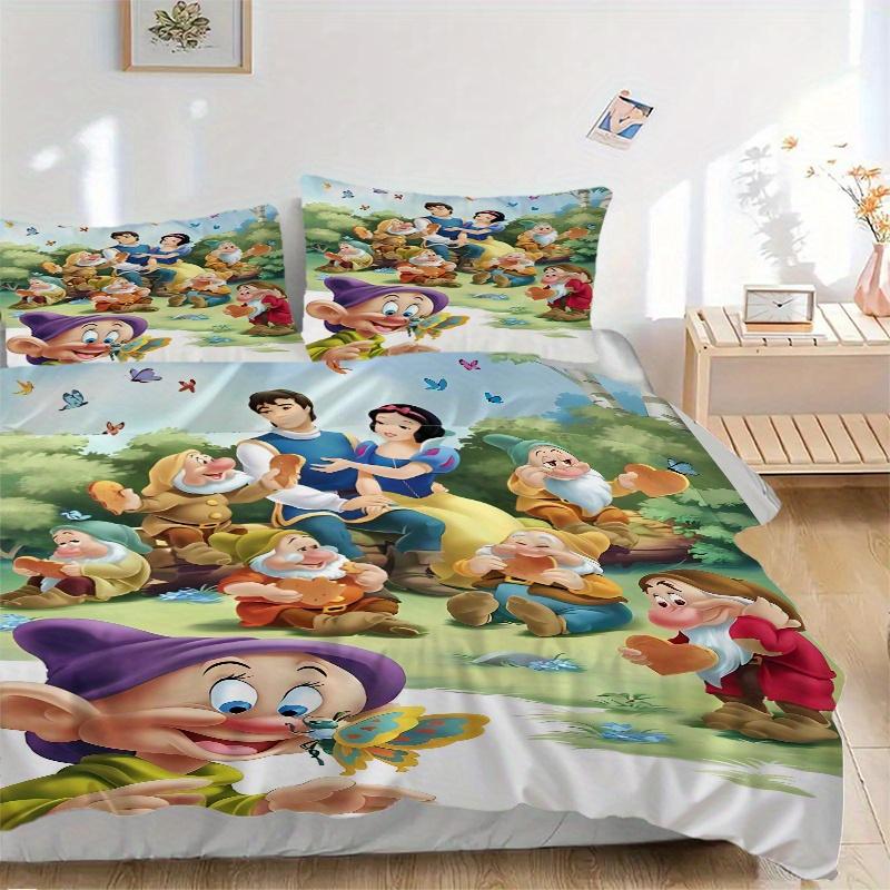 3pcs Snow White & The Seven Dwarfs Print Cover Set Ultra Soft, Breathable, and Comfortable Bedding with Stylish Design for Bedroom and Guest 135x200cm
3pcs Snow White & The Seven Dwarfs Print Cover Set Ultra Soft, Breathable, and Comfortable Bedding with Stylish Design for Bedroom and Guest 135x200cm