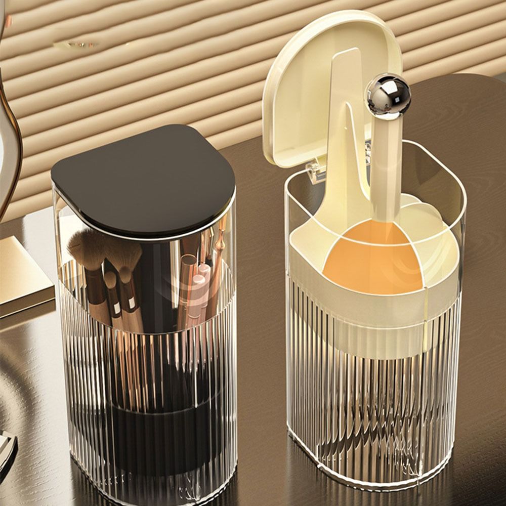 Transparent Automatic Lifting Makeup Brush Holder Makeup Brush Organizer Make Up Tools Box Milk White+Red Ball
Transparent Automatic Lifting Makeup Brush Holder Makeup Brush Organizer Make Up Tools Box Milk White+Red Ball