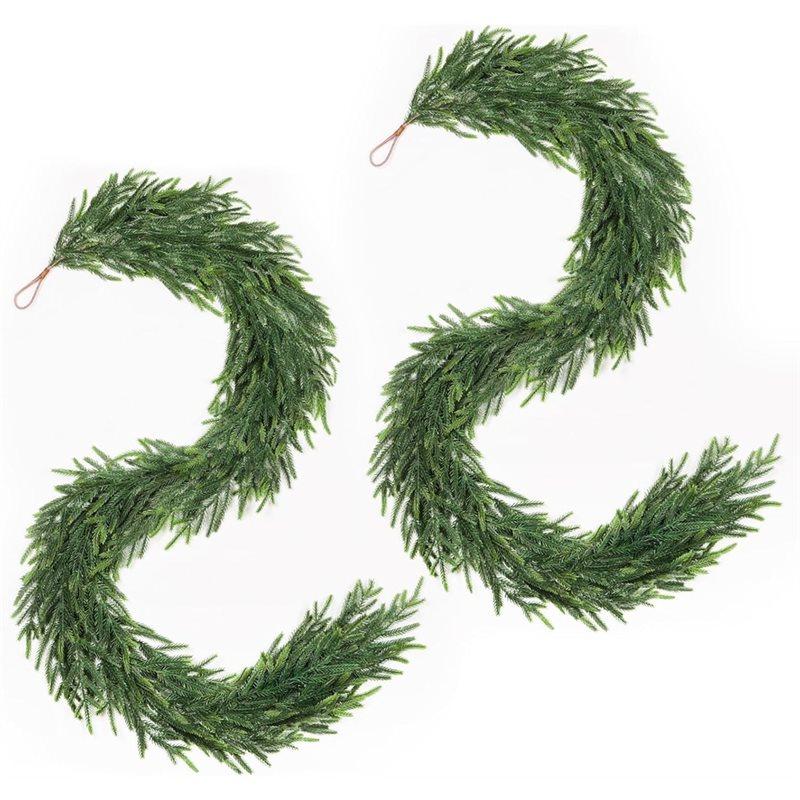 HHO-Faux Green For Mantle, Stairs Table, Fireplace Christmas Norfolk Pine Garland 12FT(2 X 6FT) Real Touch Garlands зелений
HHO-Faux Green For Mantle, Stairs Table, Fireplace Christmas Norfolk Pine Garland 12FT(2 X 6FT) Real Touch Garlands зелений