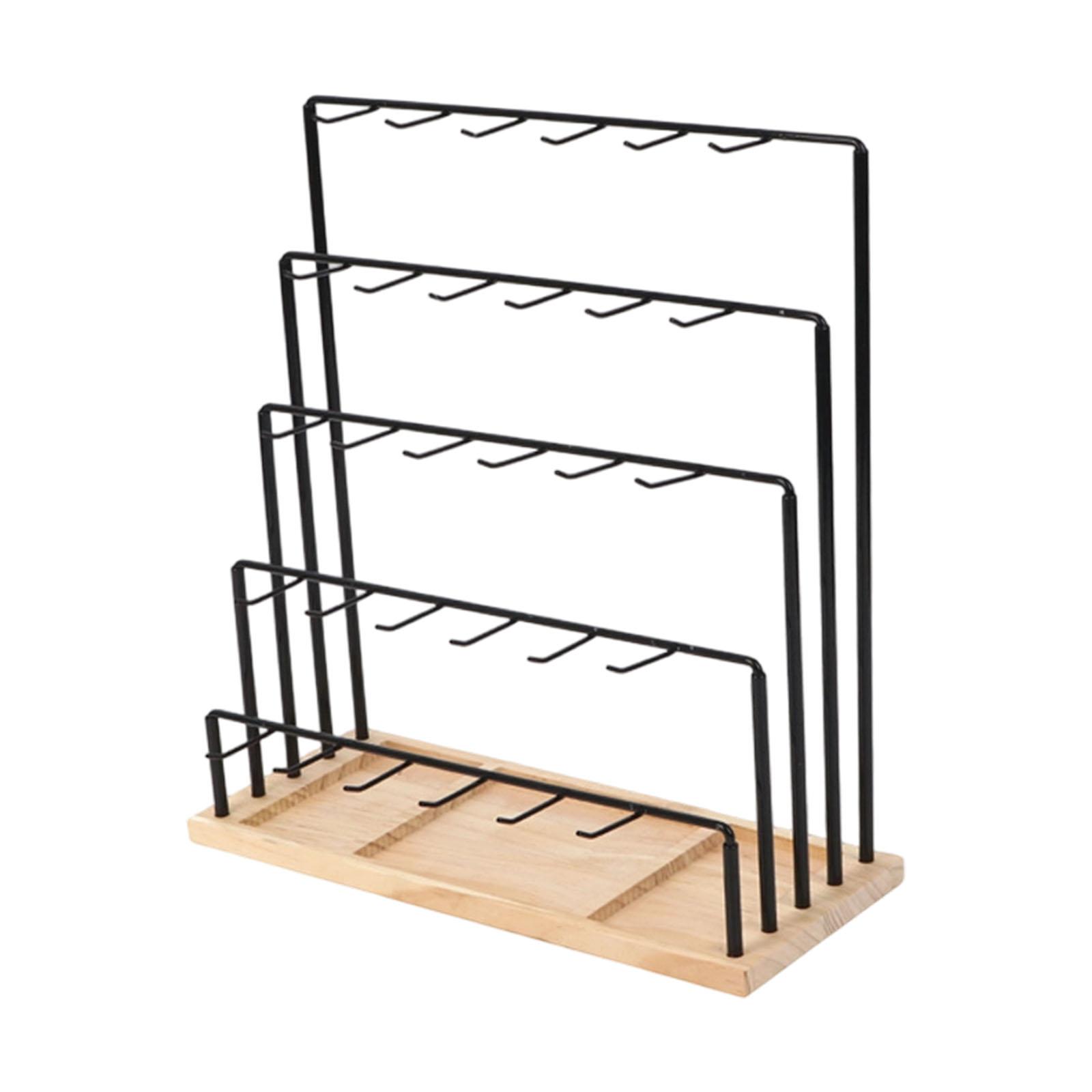 Space Saving 6 Level Earring Rack With Removable Metal Frame Solid Wood Holds 30 Pairs чёрный
Space Saving 6 Level Earring Rack With Removable Metal Frame Solid Wood Holds 30 Pairs чёрный