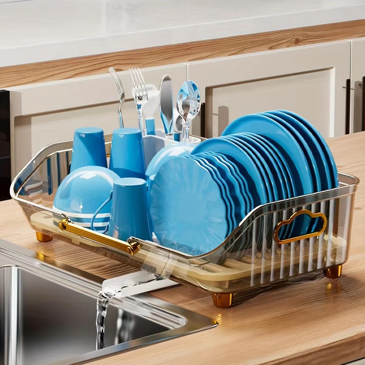Portable Utensil Holder with Drain Handle Kitchen Sink Storage Rack for Dishes Bowls Cutlery and Cleaning Tools Water Draining кофейный
Portable Utensil Holder with Drain Handle Kitchen Sink Storage Rack for Dishes Bowls Cutlery and Cleaning Tools Water Draining кофейный