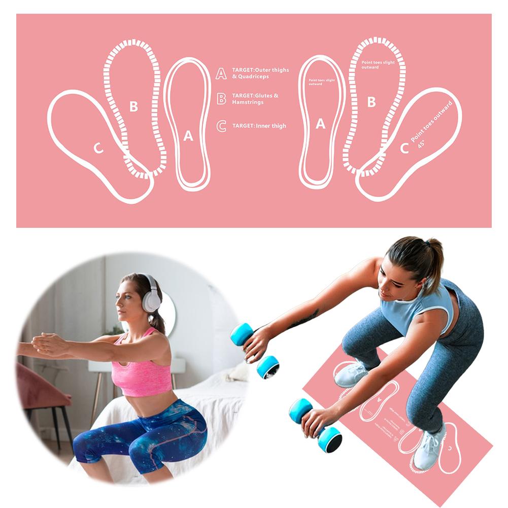 Squat Stance Guide Mat Non-Slip Step Positions Deep Squat Mat Squat Foot Placement Mat for Fitness Pilates Work Out чорний
Squat Stance Guide Mat Non-Slip Step Positions Deep Squat Mat Squat Foot Placement Mat for Fitness Pilates Work Out чорний