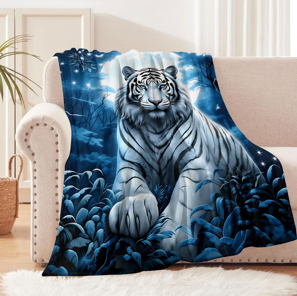 1PC White Tiger with Moon arts Animal Blanket Flannel Thin blankets for Home Office Travel Camping Perfect gifts four season use 75x90cm
1PC White Tiger with Moon arts Animal Blanket Flannel Thin blankets for Home Office Travel Camping Perfect gifts four season use 75x90cm