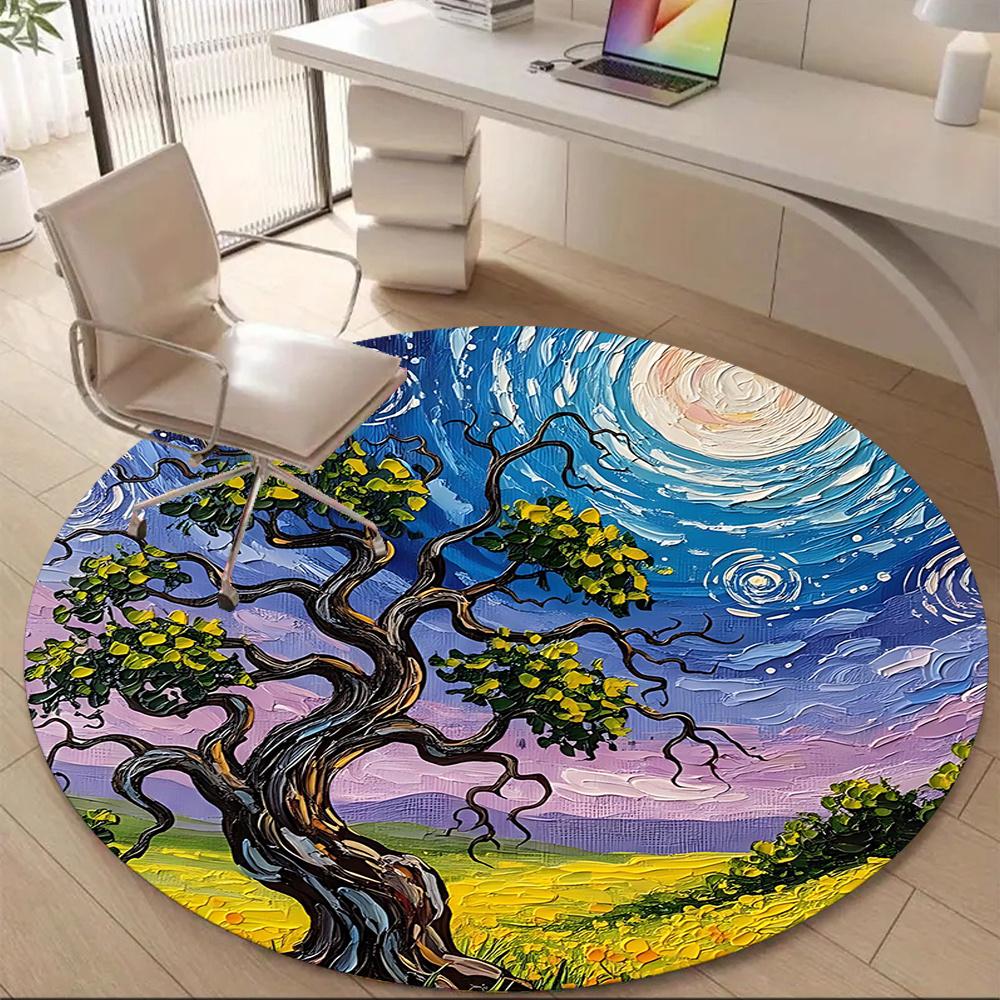 1PC Tree Landscape Night Sky Office Round Area Rug, Indoor Mat Suitable ForOffice, Under Office Chairs Bedroom Living Room Home Decor, Room Deco 80cm by 80cm
1PC Tree Landscape Night Sky Office Round Area Rug, Indoor Mat Suitable ForOffice, Under Office Chairs Bedroom Living Room Home Decor, Room Deco 80cm by 80cm