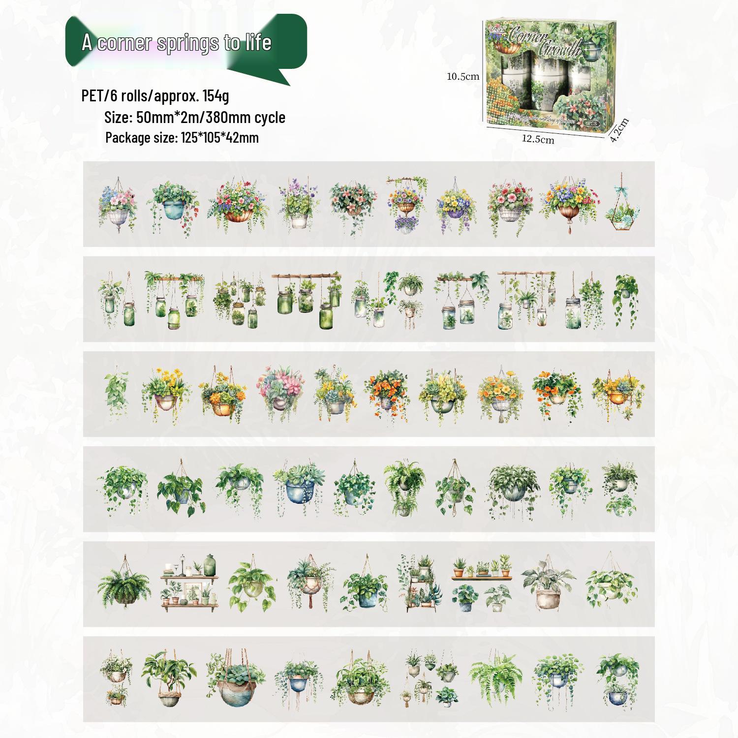 Spring Sprouts Corner Series Journal Decoration Tape - DIY Collage Material (1 Style)
Spring Sprouts Corner Series Journal Decoration Tape - DIY Collage Material (1 Style)