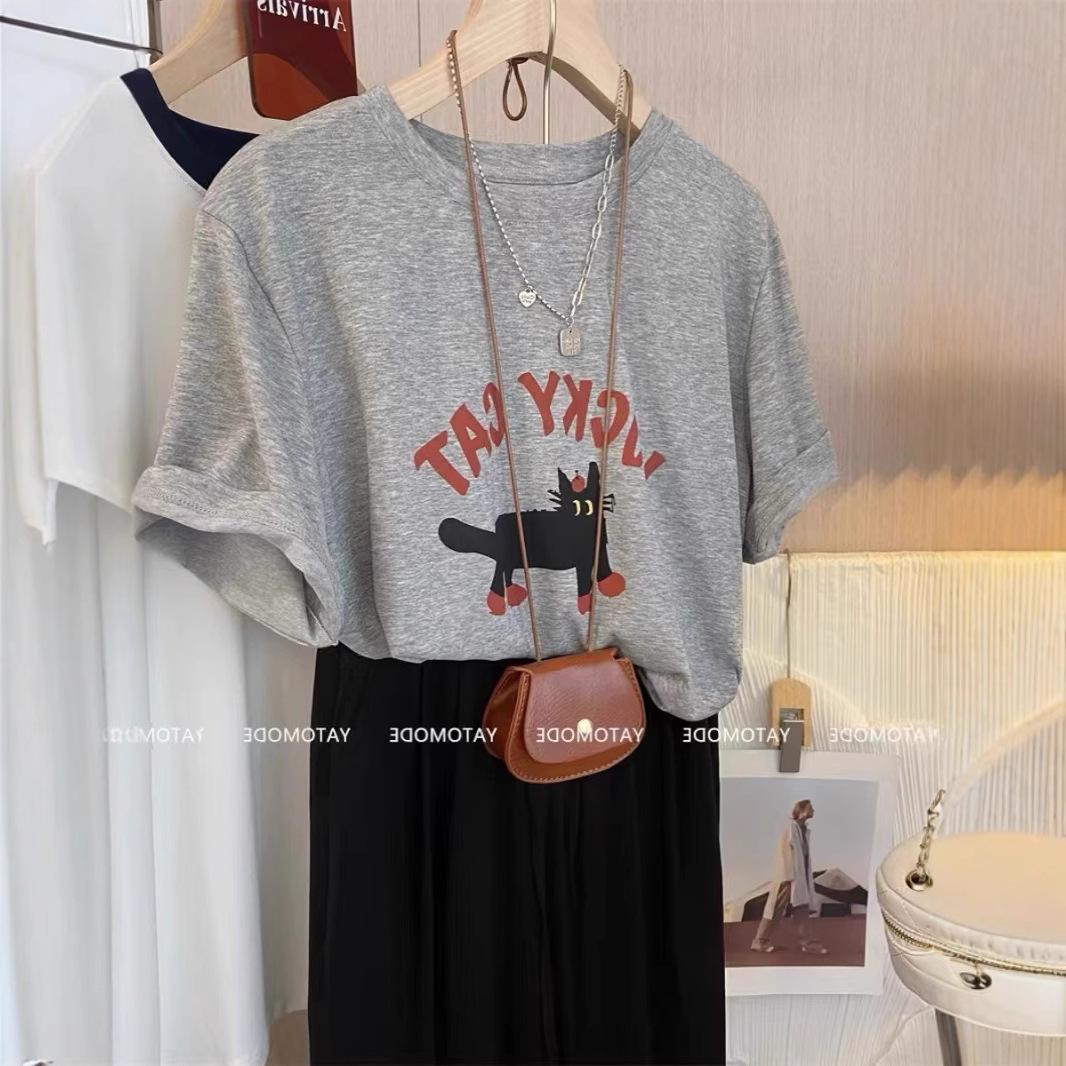 Women s 2026 White Snowflake Cotton Short-Sleeve T-shirt: New Summer Loose Fit Top 2XL (up to 185 jin) сірий колір
Women s 2026 White Snowflake Cotton Short-Sleeve T-shirt: New Summer Loose Fit Top 2XL (up to 185 jin) сірий колір