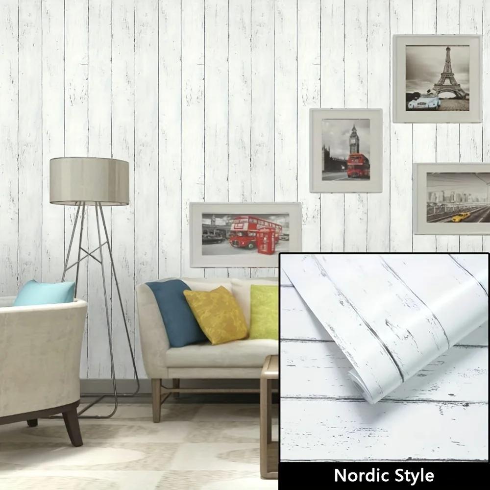Classic White Gray Wood Paper Self-Adhesive Removable Wood Peel and Stick Wallpaper Decorative Stick for Living Room Decoration 45CMX1M
Classic White Gray Wood Paper Self-Adhesive Removable Wood Peel and Stick Wallpaper Decorative Stick for Living Room Decoration 45CMX1M
