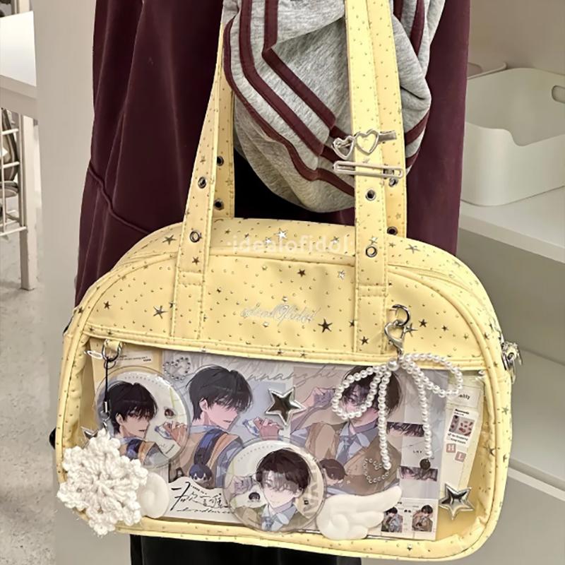 Star Embroidered Print Shoulder Bag Japanese Harajuku Cute Ita Bag Transparent Pocket Diy Display Bag Y2k Girls Commuter Handbag жёлтый
Star Embroidered Print Shoulder Bag Japanese Harajuku Cute Ita Bag Transparent Pocket Diy Display Bag Y2k Girls Commuter Handbag жёлтый