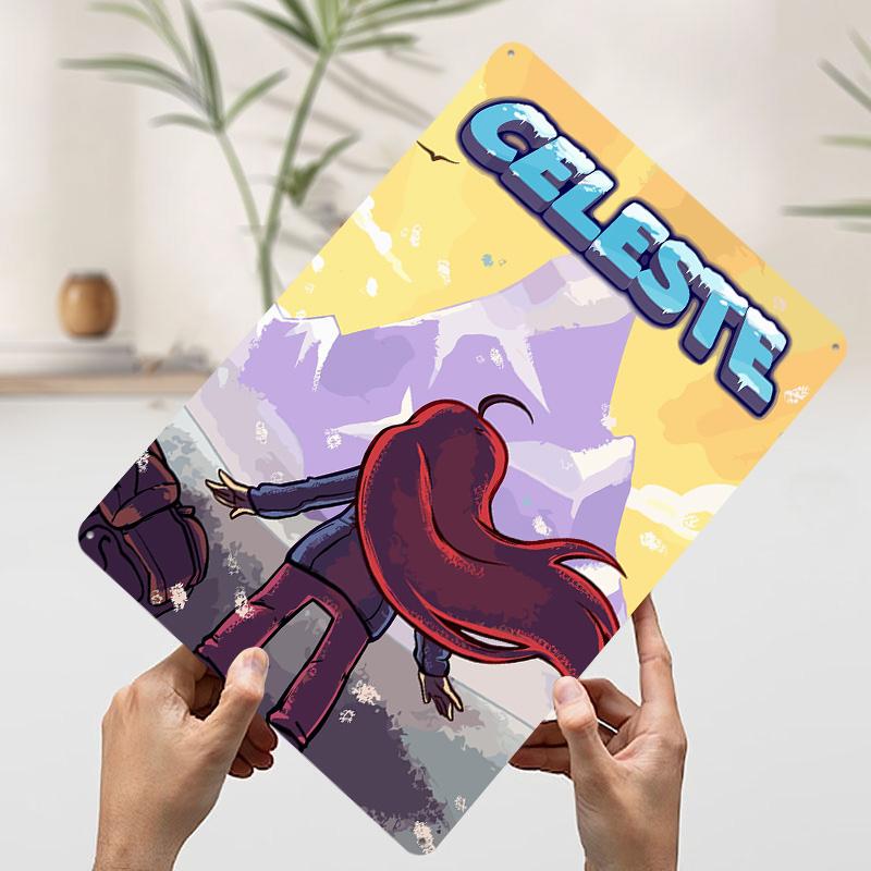 Celeste Game Cover Art Tinplate Poster Customized Wall Art Vintage Retro Metal Signs for Interior Decoration Living Room Decor 7.9x11.8In(20x30cm)
Celeste Game Cover Art Tinplate Poster Customized Wall Art Vintage Retro Metal Signs for Interior Decoration Living Room Decor 7.9x11.8In(20x30cm)