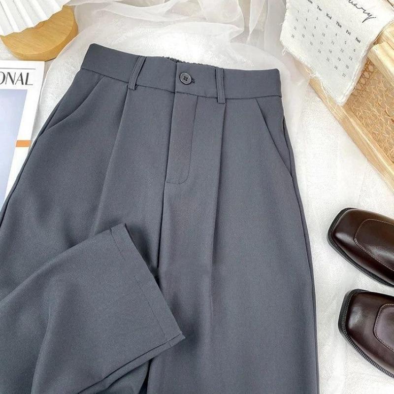 Elastic High Waist Pants Women Spring Casual Loose Solid Straight Trouser Office Ladies Work Nine Points Suit Pant XL сірий
Elastic High Waist Pants Women Spring Casual Loose Solid Straight Trouser Office Ladies Work Nine Points Suit Pant XL сірий