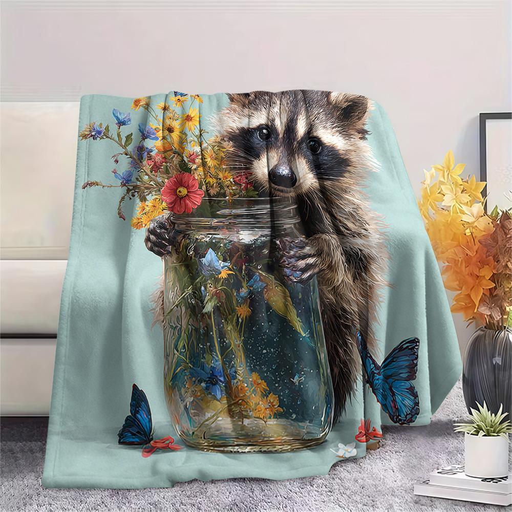 Raccoon Print Flannel Blanket, High quality Comfortable for All Seasons, Home Decor, Warmth and Comfort, Perfect for Christmas Gifts 80cm x 120cm
Raccoon Print Flannel Blanket, High quality Comfortable for All Seasons, Home Decor, Warmth and Comfort, Perfect for Christmas Gifts 80cm x 120cm