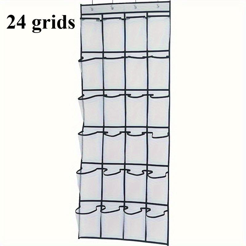 24 bolsillos de malla grandes, organizador de zapatos colgante para armario
24 bolsillos de malla grandes, organizador de zapatos colgante para armario