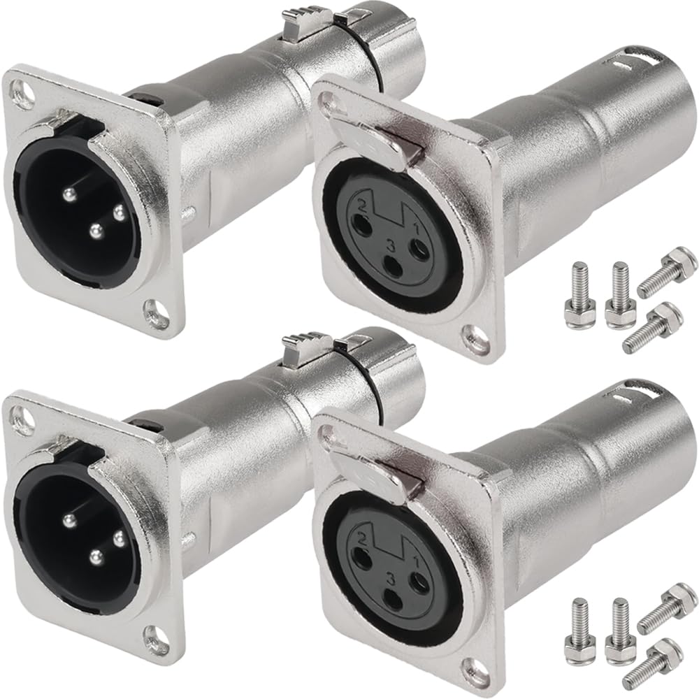 Xiatiaosann XLR Male to Female Panel Mount 3 Pin XLR Plug to Mount Adapter Разъем микрофона для аудиоустройств Гнездо, микрофоны, усилители, (4
Xiatiaosann XLR Male to Female Panel Mount 3 Pin XLR Plug to Mount Adapter Разъем микрофона для аудиоустройств Гнездо, микрофоны, усилители, (4
