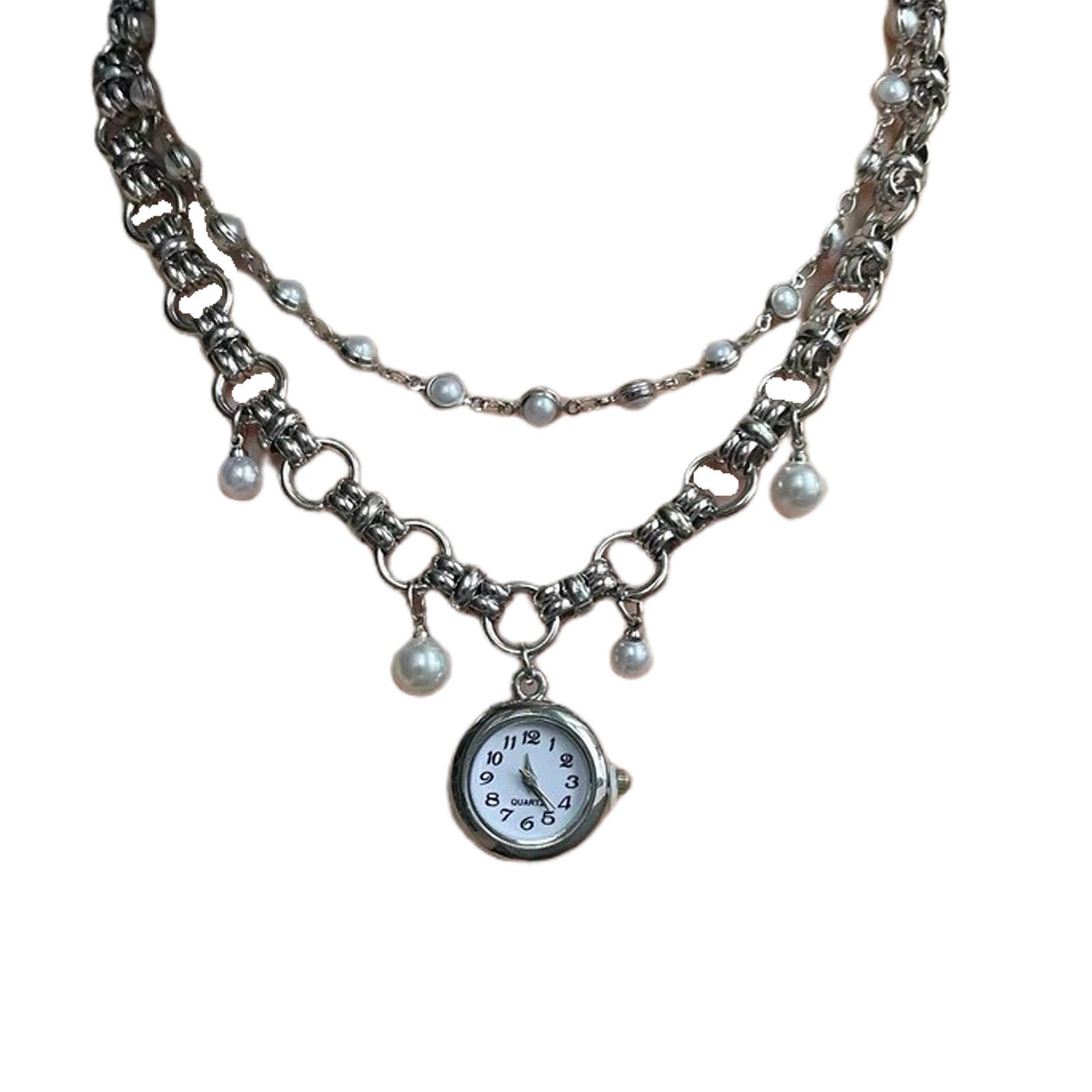 Элегантное ожерелье-подвеска в виде часов с кисточками из искусственного жемчуга и цепочкой из сплава для женщин, свадебная вечеринка, повседневные украшения, подарок
Элегантное ожерелье-подвеска в виде часов с кисточками из искусственного жемчуга и цепочкой из сплава для женщин, свадебная вечеринка, повседневные украшения, подарок