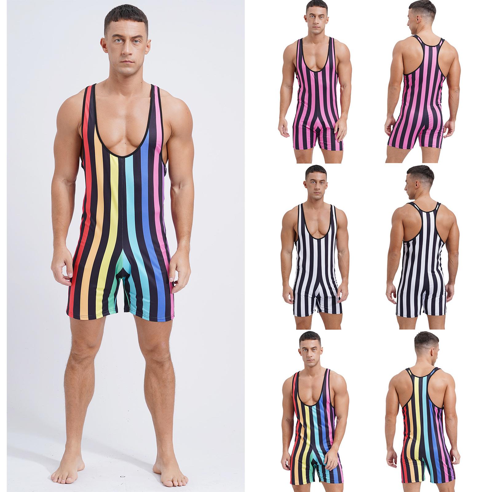 Mens Striped Wrestling Singlet Boxer Bodysuit Weight Lifting Stretchy Leotard Shapewear S гарячі рожевого кольору
Mens Striped Wrestling Singlet Boxer Bodysuit Weight Lifting Stretchy Leotard Shapewear S гарячі рожевого кольору