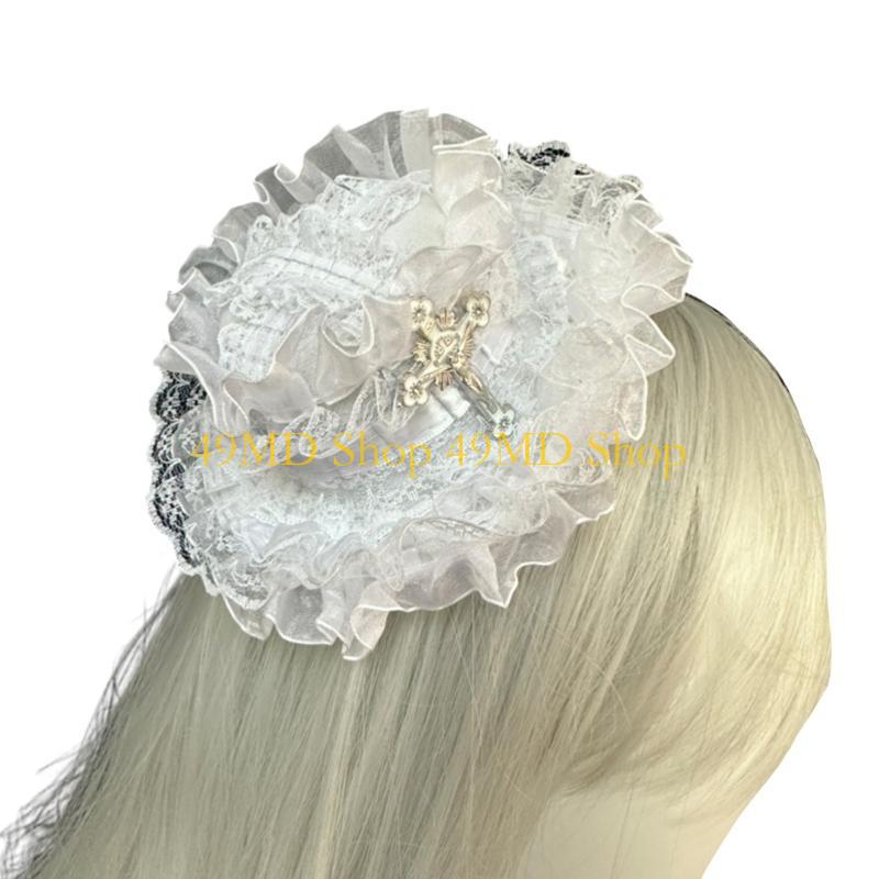 49MD Lace Hair Accessory with Hat Designs Cosplay Hair Clip for Special Occasion белый
49MD Lace Hair Accessory with Hat Designs Cosplay Hair Clip for Special Occasion белый