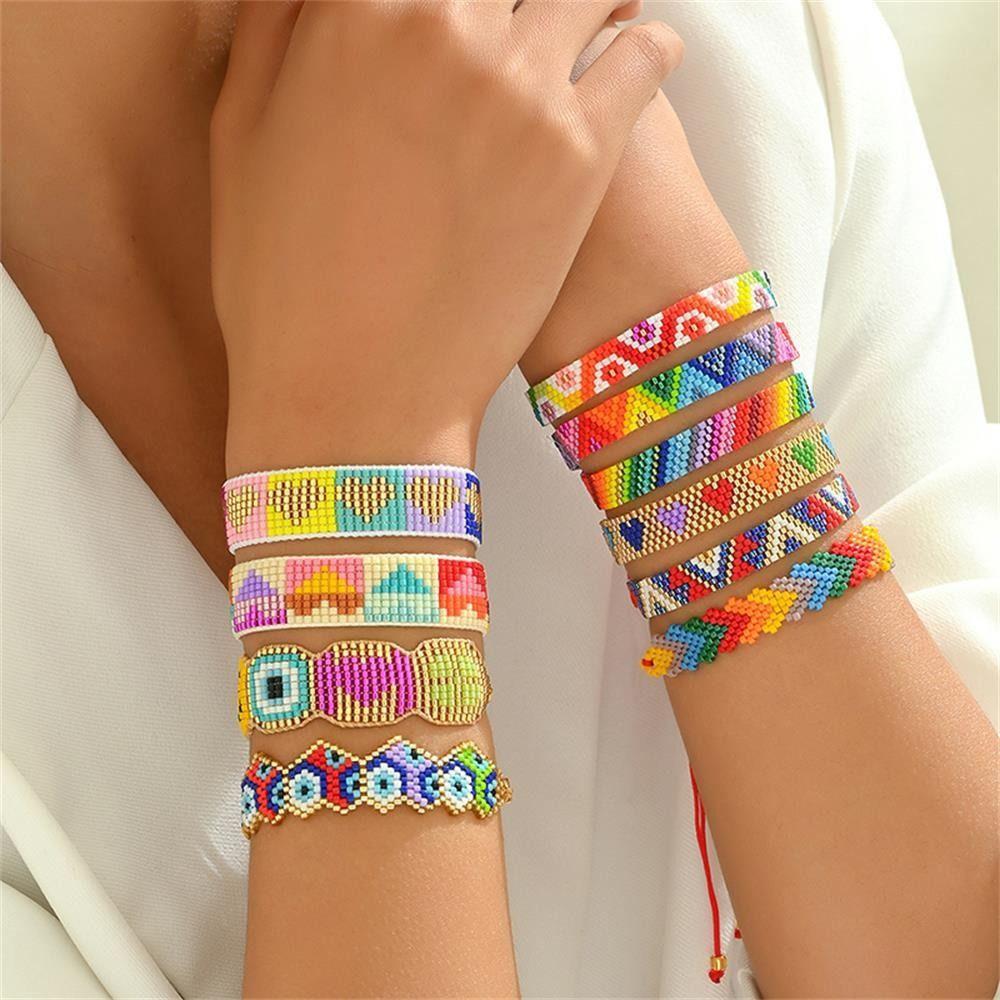 Heart Rainbow Beaded Bracelet Charm Braided Bracelet Fashion Colorful Beads Bracelet Gifts Style 8
Heart Rainbow Beaded Bracelet Charm Braided Bracelet Fashion Colorful Beads Bracelet Gifts Style 8