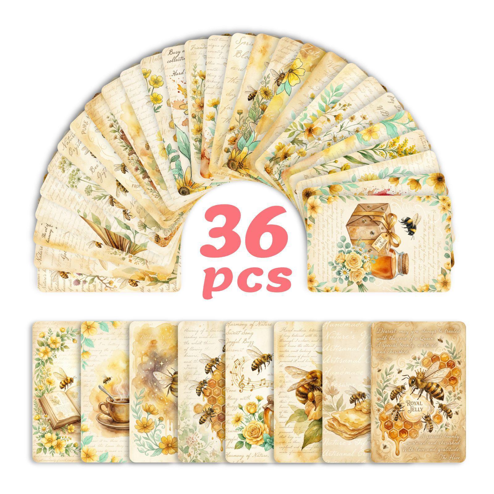 Retro Honey Bee Illustration Card 36 Set Mori Hand Account Material Wall Decoration Literary Postcard RXHB0094
Retro Honey Bee Illustration Card 36 Set Mori Hand Account Material Wall Decoration Literary Postcard RXHB0094