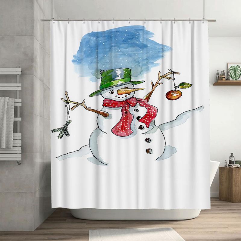 Tuniu Cute Snowman Christmas Bathroom Shower Curtain Festive Winter Holiday Decor Waterproof Fabric Backdrop W60H190(CM)-1 Pcs
Tuniu Cute Snowman Christmas Bathroom Shower Curtain Festive Winter Holiday Decor Waterproof Fabric Backdrop W60H190(CM)-1 Pcs