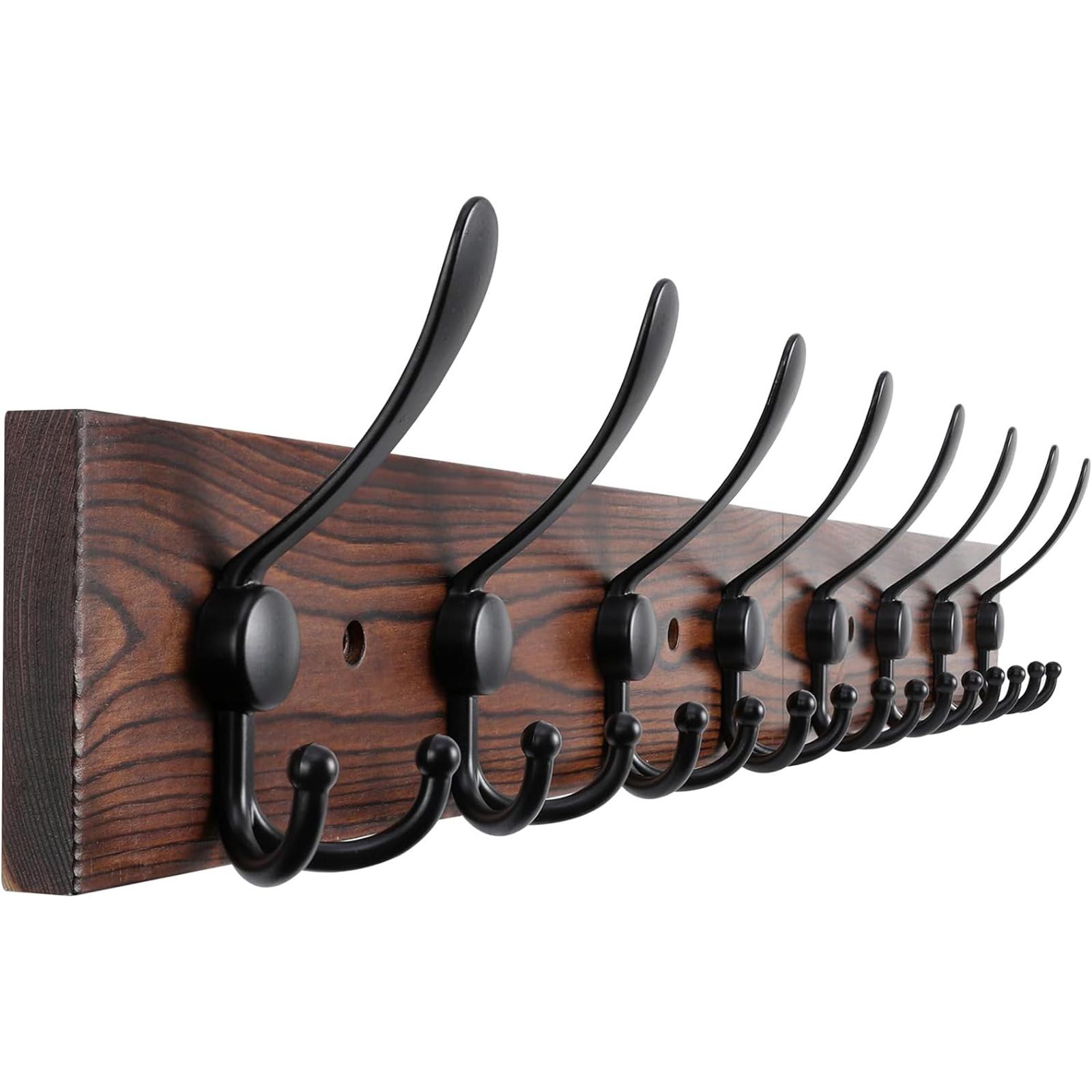 Wooden Wall Coat Rack with 8 Triple Hooks for Hanging Coats Backpacks Rustic Large Coat Hanger for Mudroom, Farmhouse Entryway
Wooden Wall Coat Rack with 8 Triple Hooks for Hanging Coats Backpacks Rustic Large Coat Hanger for Mudroom, Farmhouse Entryway