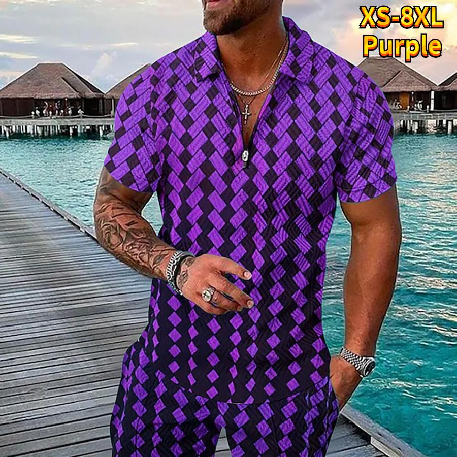 Повседневная футболка с лацканами, молодежная мужская модная футболка на молнии, футболка с коротким рукавом, мужская футболка с 3D ромбической текстурой и принтом 8XL фиолетовый
Повседневная футболка с лацканами, молодежная мужская модная футболка на молнии, футболка с коротким рукавом, мужская футболка с 3D ромбической текстурой и принтом 8XL фиолетовый
