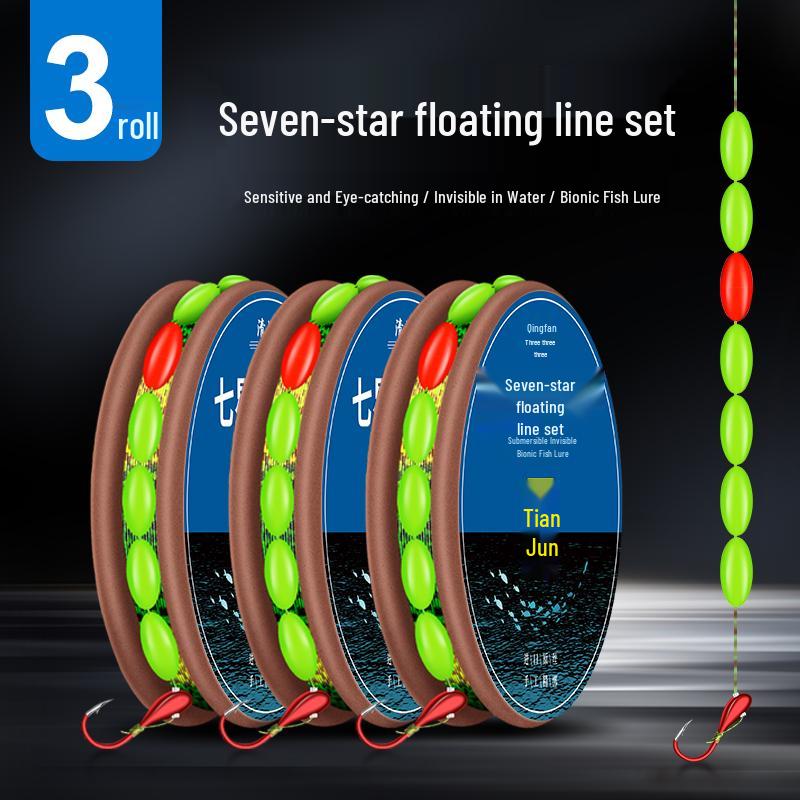 Pre-Tied 7-Star Float Line Set with Japanese Imported Main Line and Fishing Hooks Main Line 0.8 + Size 0.3 Hook
Pre-Tied 7-Star Float Line Set with Japanese Imported Main Line and Fishing Hooks Main Line 0.8 + Size 0.3 Hook