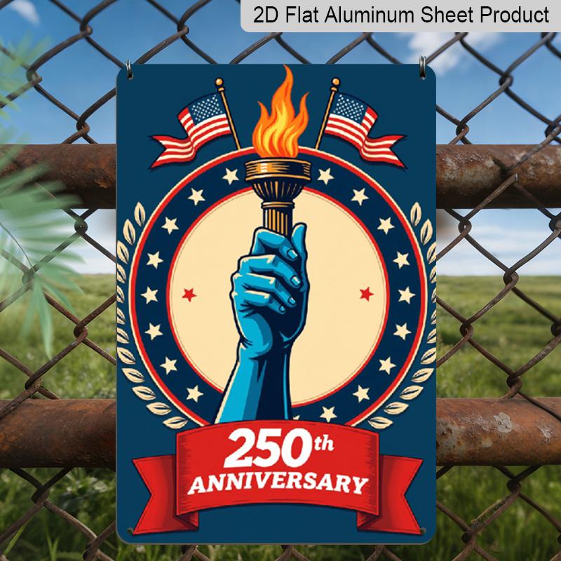 2D Flat Decorative Aluminum Sign, 7.87*11.8 Inch Plaque 250 Years Anniversary July 4th Vintage Sign Art Wall Decor for Bedroom Suitable for Home for 20*30cm
2D Flat Decorative Aluminum Sign, 7.87*11.8 Inch Plaque 250 Years Anniversary July 4th Vintage Sign Art Wall Decor for Bedroom Suitable for Home for 20*30cm