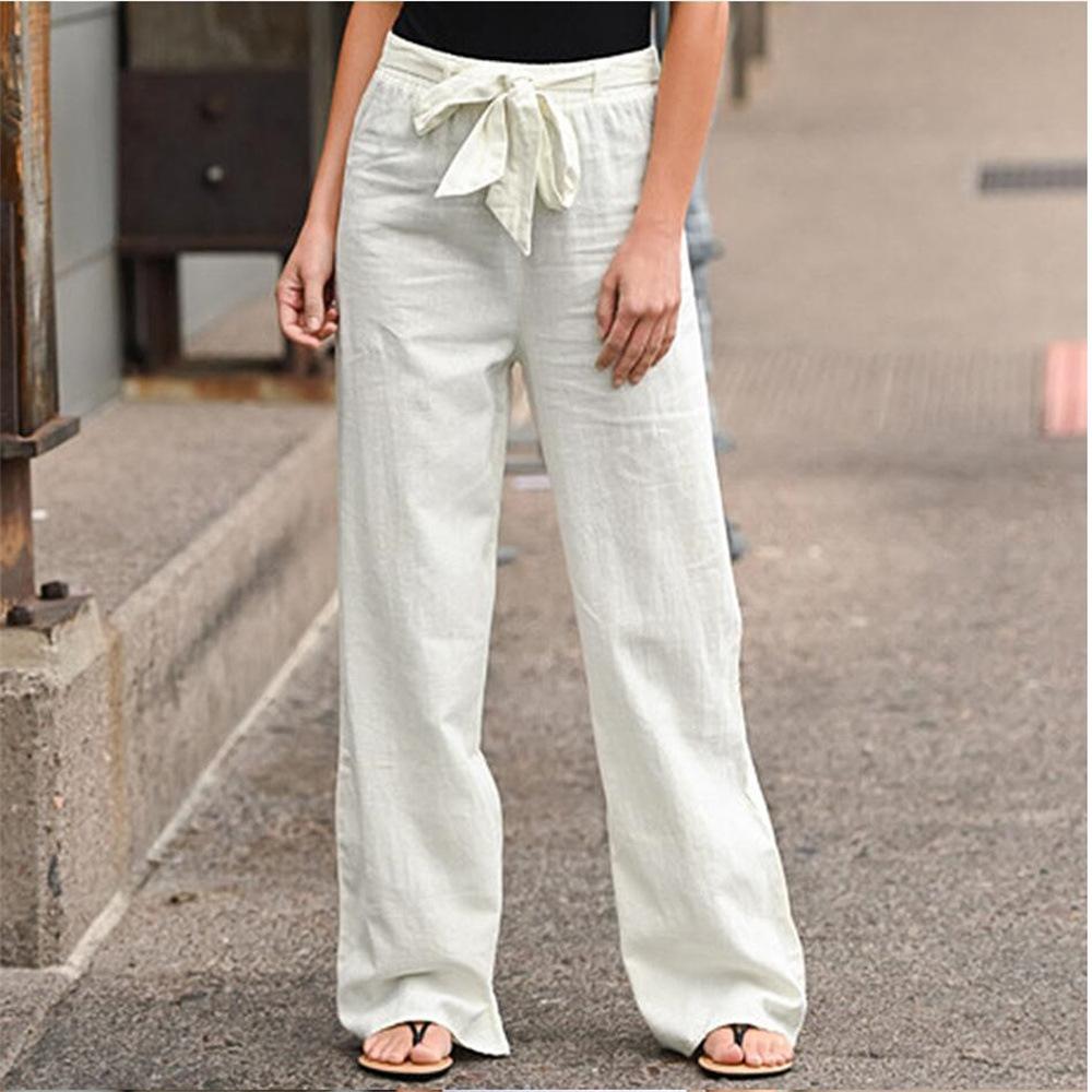 Women s Summer Elastic Waist Solid Color Cotton Linen Wide-leg Pants Loose Trousers Women S
Women s Summer Elastic Waist Solid Color Cotton Linen Wide-leg Pants Loose Trousers Women S