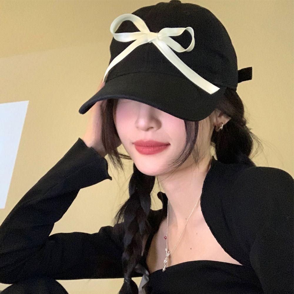 Adjustable Korean Style Sun Hat Solid Color Peaked Cap Sunshade Cap Bow Baseball Cap Student
Adjustable Korean Style Sun Hat Solid Color Peaked Cap Sunshade Cap Bow Baseball Cap Student