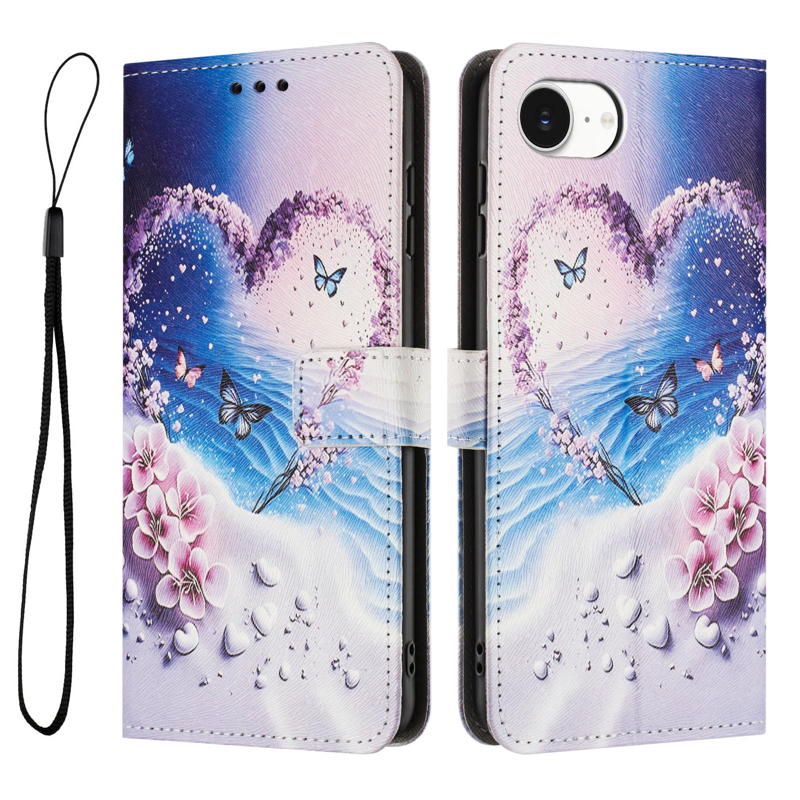 YX-2501 For iPhone 16e Stand Case Pattern Printing PU Leather Wallet Phone Cover with Lanyard Heart Butterfly
YX-2501 For iPhone 16e Stand Case Pattern Printing PU Leather Wallet Phone Cover with Lanyard Heart Butterfly