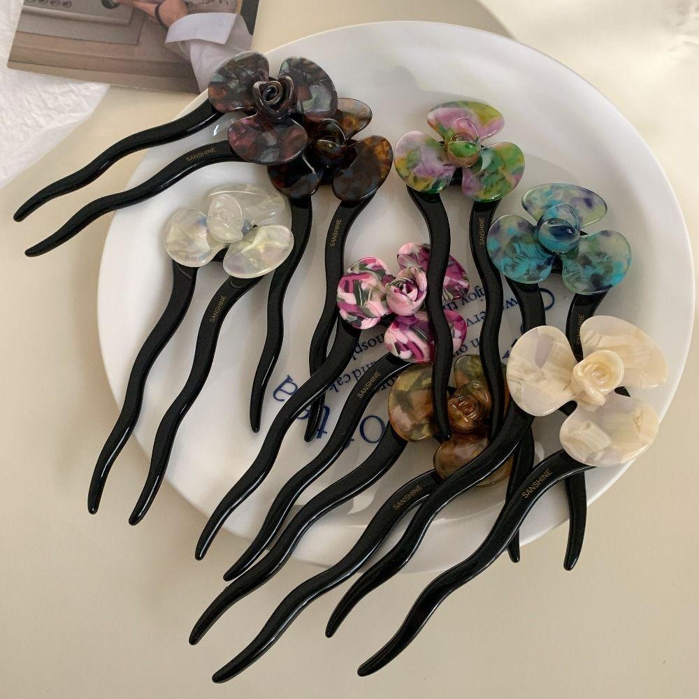 Vintage U Shaped Hair Stick Exquisite Acetate Hairpin Flower Hairstick Hair Styling Accessory Style A
Vintage U Shaped Hair Stick Exquisite Acetate Hairpin Flower Hairstick Hair Styling Accessory Style A