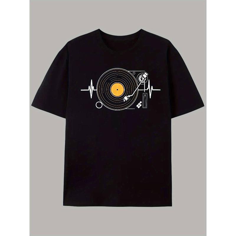 European sizes Men s T-Shirt Record Heartbeat Resonance Print Graffiti Letter Print Short-Sleeve T-Shirt, High Street Couple s Top 4XL чорний
European sizes Men s T-Shirt Record Heartbeat Resonance Print Graffiti Letter Print Short-Sleeve T-Shirt, High Street Couple s Top 4XL чорний