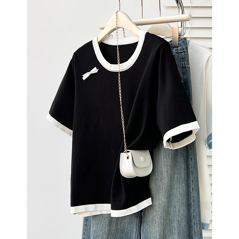 Plus-size Ice Silk Summer Knit T-shirt for Women - Short Sleeve Round Neck (2026 New Collection) XL (100-135 jin) чёрный
Plus-size Ice Silk Summer Knit T-shirt for Women - Short Sleeve Round Neck (2026 New Collection) XL (100-135 jin) чёрный
