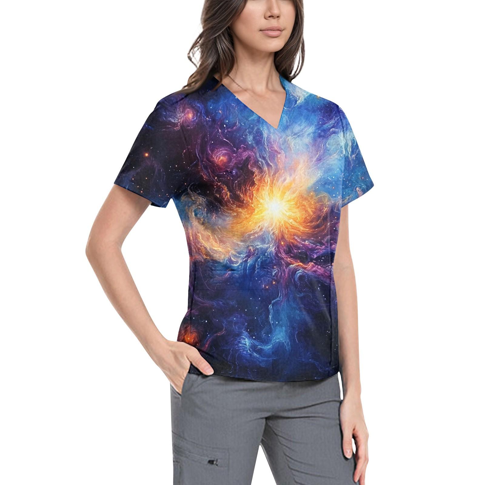 Жіночий симпатичний робочий одяг з принтом, V-подібним вирізом, двошарові кишені, базовий пуловер з короткими рукавами M помаранчевий
Жіночий симпатичний робочий одяг з принтом, V-подібним вирізом, двошарові кишені, базовий пуловер з короткими рукавами M помаранчевий