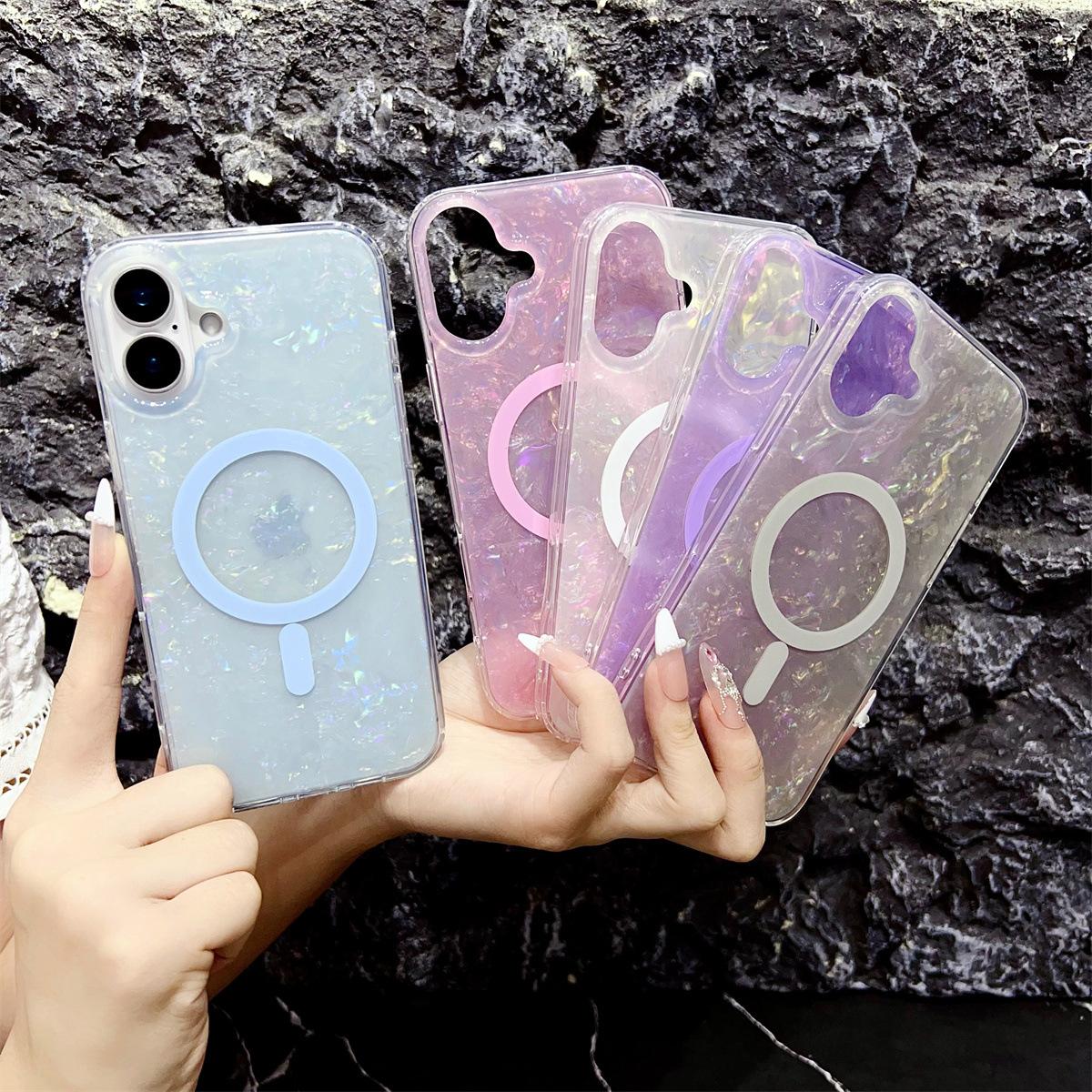 The Glitter Shell Pattern Phone Case Is Suitable for IPhone16 Anti-drop Magnetic 15pro Max Protective Case and Apple Plus iPhone12Promax
The Glitter Shell Pattern Phone Case Is Suitable for IPhone16 Anti-drop Magnetic 15pro Max Protective Case and Apple Plus iPhone12Promax